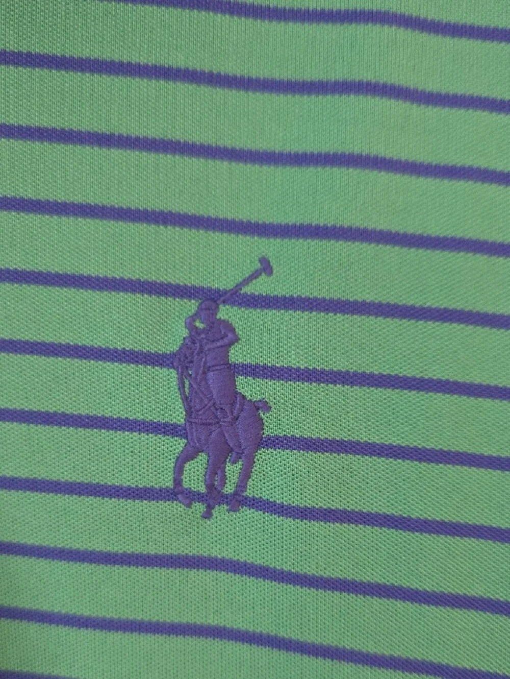 Polo Golf Ralph Lauren Green & Blue Striped Shirt Size XL